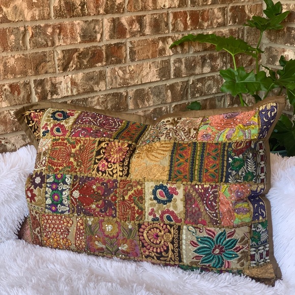 Other - Patchwork Embroidered Decorative Pillow Cover